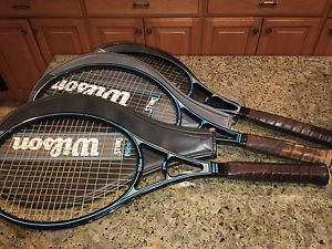 WILSON LOT OF 3 STING TENNIS RACKETS WITH COVERS - 2 MIDSIZE 1 LARGEHEAD
