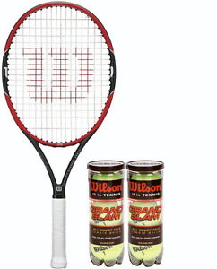 Wilson Pro Staff Junior Racquet, 25-Inch w/ Six Wilson Grand Slam Tennis Balls