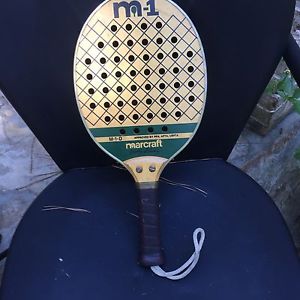 Vintage Marcraft Autographed Bobby Schwarz M-1-b Wood Racquet Paddle