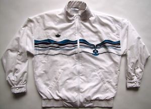 Ivan Lendl 1987 Adidas tennis tracksuit track top white jacket vintage 1980s S