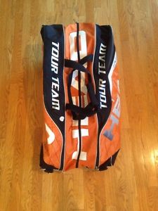 Head Tour Team Combi Bag,~Holds 6 Tennis Racquets~ Orange/Black/White