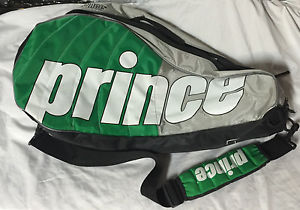 Prince 6 Racket Bag in Green, Gray, and Black