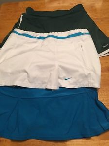 Lot of 3 Women's Nike Dri-Fit Tennis Running Skirt/Skort/Shorts SZ M