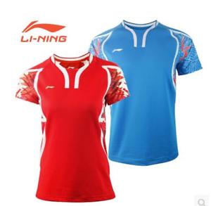 2016 Rio Olympics Li-Ning Tops Tennis Women Clothes Badminton T shirts
