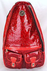 Original Whak Sak Tennis Bag Little Red Corvette - Metallic - Black Strap