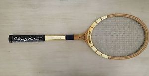 CHRIS EVERT Hand Signed Ladies Gold Trophy Tennis Racquet Autographed