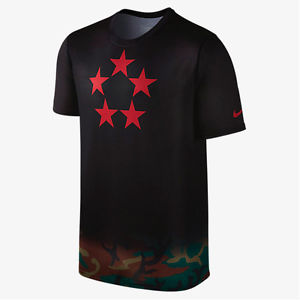 NWT Nike Dri-Fit Men Field General 5 Stars Blk Camo Football  Shirt M 687101-100
