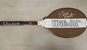 CHRIS EVERT Hand Signed Wilson Tennis Racquet Autographed