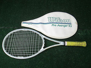Tennis Wilson Pro Avenger 93 Tennis Racket Very Good Condition + Cover 4 3/8