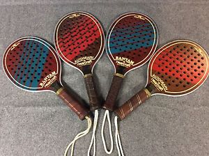Lot Of 4 MARCRAFT PADDLE BALL/PICKLE BALL RACQUETS. 2) BANTAM 2) AUTOGRAPH