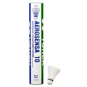 Yonex Aerosensa 10(AS 10) Feather Shuttle cock - White(12pcs)-Free-2 Racket Grip