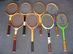 LOT OF 8 VINTAGE WOOD TENNIS RACKETS RACQUETS WILSON SPALDING JC HIGGINS