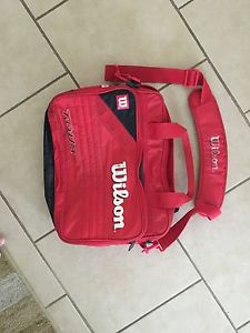 Rare Wilson Tour Red Nylon Padded Computer Case