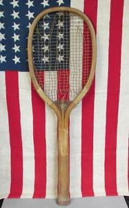 Vintage Spalding Antique Wood Tennis Racquet Model CX early 1900s Great Display!