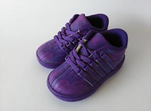 K-Swiss Baby Infant Kid's Shoes Size 5 Purple Camouflage New Sample Pair Cute