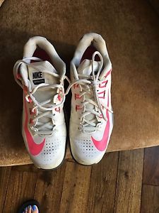 Nike Women's Lunar Ballistec Womens Tennis Shoes White/pink Sz 8