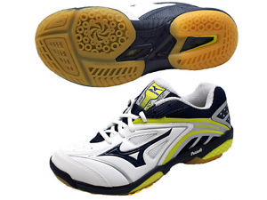 Mizuno JAPAN Badminton Shoes Wave Fang SS Speed Style WIDE 71GA15131 White Navy