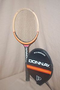 Vintage Donnay Allwood Bjorn Borg Tennis Racket 4 1/2" Grip w/Cover