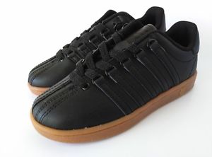 K-Swiss Classic VN Children's Shoes Size 13 Black / Gum Sole New Sample Pair