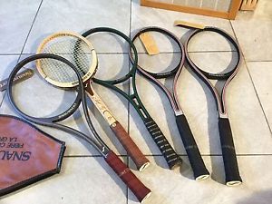 New Old Stock! Lot 5 Snauwaert Slazenger tennis racquets NOS w Covers