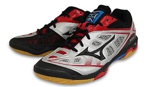Mizuno JAPAN Badminton Shoes Wave Fang RX 71GA1505 Silver Black Red