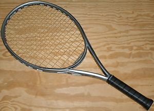 Prince O3 Speedport Silver Oversize+ 118 4 3/8 OS Tennis Racket with New Grip