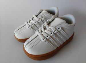 K-Swiss Baby Infant Kid's Classic VN Shoes Size 5 White Gum Cute Adorable New