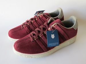 K-Swiss Classic VN Concrete Suede Maroon Wool Men Shoes Size 9 Medium New Sample