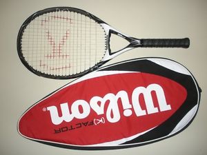 WILSON K-FACTOR K-ONE FX OS 122  K-1 TENNIS RACQUET 4 1/4  27.5" (NEW STRINGS)