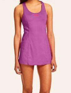 NEW Womens Sz S UNDER ARMOUR Vent Orchid Purple Matchpoint Tennis Tank Dress