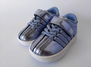 K-Swiss Baby Infant Kid's Shoes Size 5 Lilac Light blue / White VLC Strap New