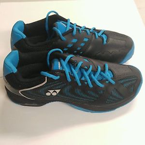 New! Yonex Power Cushion Fusionrev Black/Sky Blue Men's Size 10 Tennis Shoe