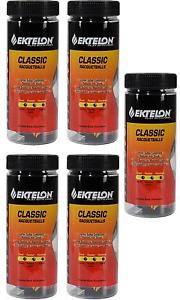 Five (5) cans Ektelon Racquetballs can black 3 balls Classic