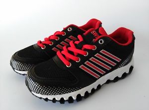 K-Swiss X 160 Sport Kid's Shoes Children Size 13 Red Black White New Sample Pair