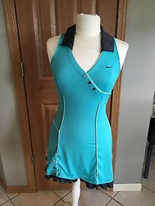 NIKE Women's "drifit" Teal/gray Tennis Dress Size S