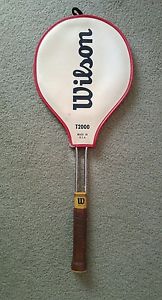 Vintage Wilson Tennis Racquet Racket T2000 USA Cover Leather Grip 4 1/2 Med.