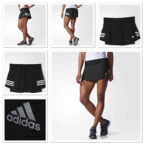 NEW ADIDAS WOMEN'S RESPONSE RUNNING TENNIS TRAINING SHORT SKIRT BLACK MEDIUM