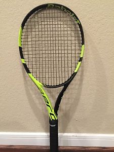 NEW Babolat Pure Aero Plus 4 1/4 Strung with RPM Blast 16g Cover Included