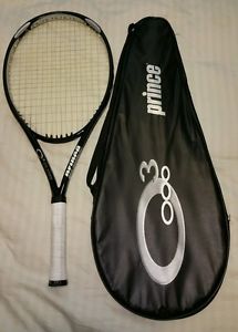 Prince O3 SILVER 118 OS OVERSIZE Tennis Racket STRUNG 4-1/4