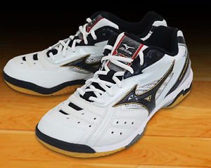 Mizuno JAPAN Badminton Shoes Wave Fang PRO 71GA1500 White Black Gold