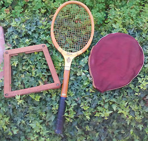 Antigua Raqueta de Tenis Slazenger Prince's + tensor Tennis Racket+cover+press