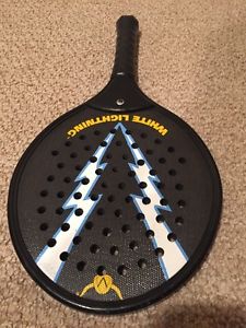 Paddleball Raquet VIKING White Lightning Used In Good Condition.. Retaped Handle