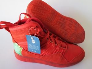 K-Swiss Volley Mid Radiant Mens Shoes Red / Silver Shine / Red Sole Size 9