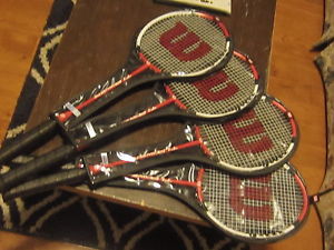 Four (4)  Wilson Badminton Rackets Racquets Sporting Goods TI POWER TITANIUM
