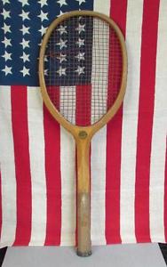 Vintage Broadway Racket Wood Tennis Racquet Antique Pawtucket,R.I. Great Display