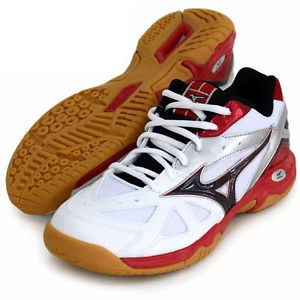 Mizuno JAPAN Badminton Shoes Wave Gate 4 71GA1640 Whie Black Red