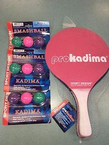 Pro Kadima (2)Paddle Ball Set Hot Neon Colors with 9 balls - Free Shipping