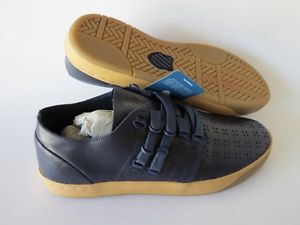 K-Swiss D R Cinch Lo Lux Men Court Style Shoes Navy / Gum Size 9 New Sample Pair
