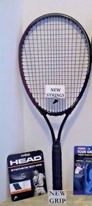 Head Pyramid XL Tech Supersize Tennis Racquet Racket 4 3/8 - NEW STRINGS + GRIP