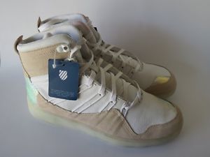 K-Swiss Volley Mid Radiant Mens Shoes White / Silver / Beige Size 9 With Defect